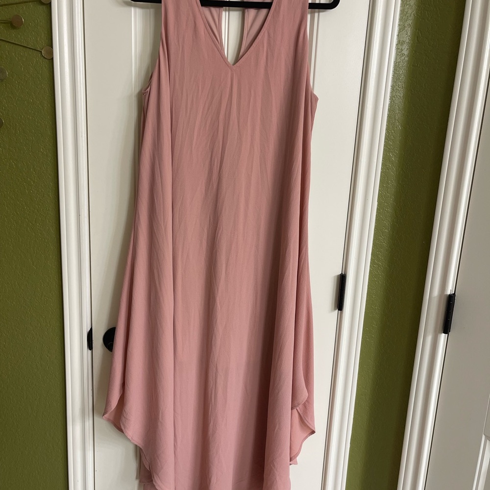 Elegant Pink Sleeveless Dress